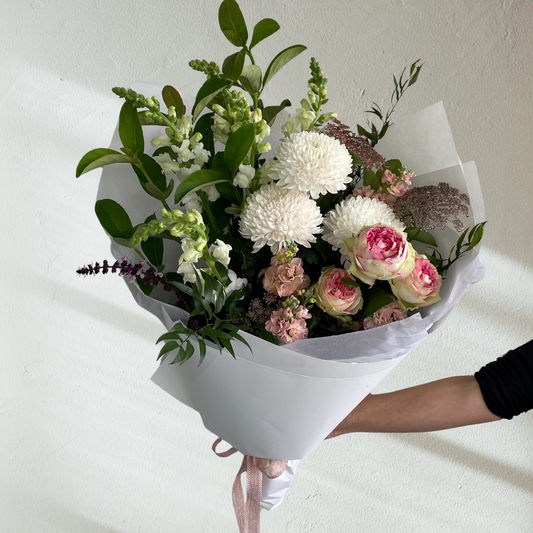 Abundant of fresh seasonal flowers designed and beautifully gift wrapped. Delivered by Bendigo Florist Blumetown. 